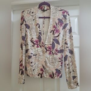 Attention Floral Blouse in Cream and Purple